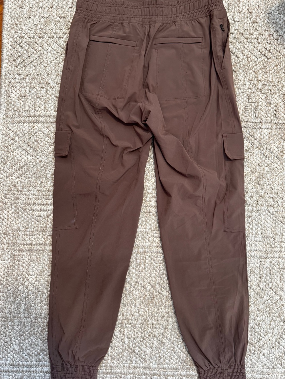Athleta Chelsea Utility Cargo Jogger Pants Women Size 2 Brown Pull On EUC - Picture 5 of 5